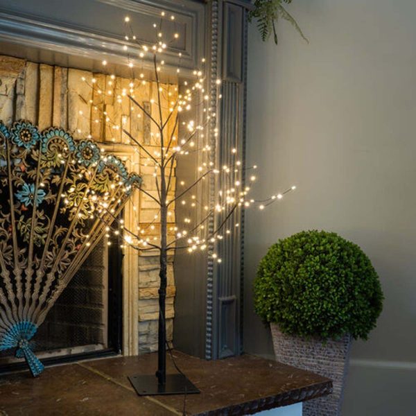 6-ft. Black Fairy Light Tree, Warm White LED Cheap