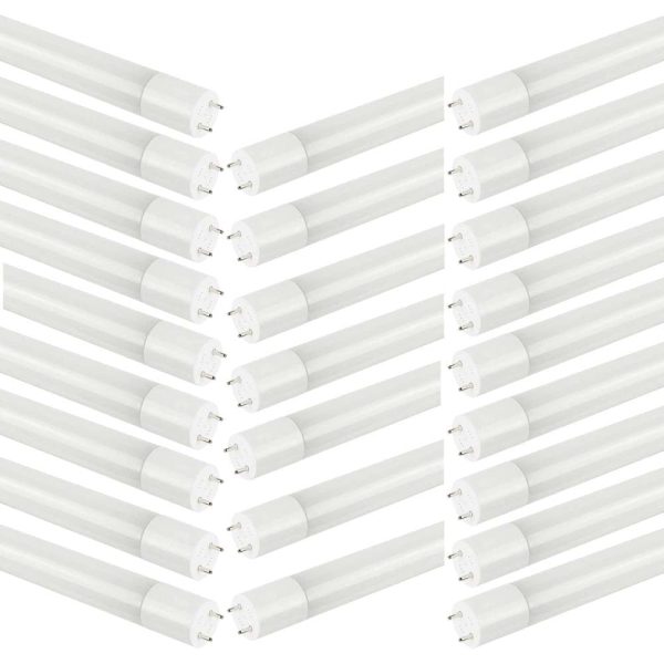 25Pk - Satco 14W 48in T8 LED Tube 3000K 1700LM G13 Base Ballast Bypass Supply