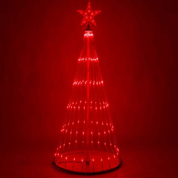 6-ft. Red LED Animated Outdoor Lightshow Christmas Tree Cheap