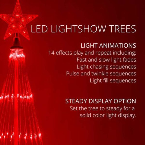 12-ft. Red LED Animated Outdoor Lightshow Christmas Tree Sale