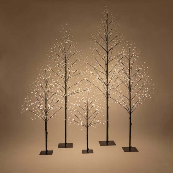 7-ft. Black Fairy Light Tree, Warm White LED Hot on Sale