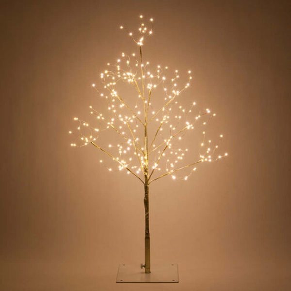 7-ft. Gold Fairy Light Tree, Warm White LED For Sale