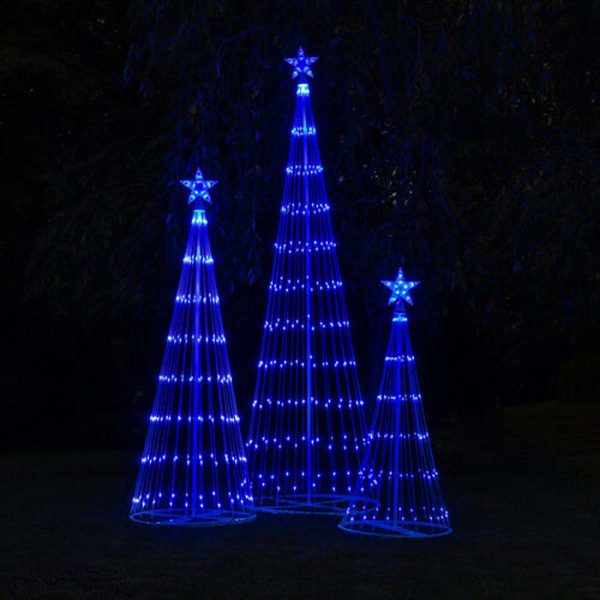 9-ft. Blue LED Animated Outdoor Lightshow Christmas Tree Discount