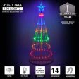 4-ft. Multicolor LED Animated Outdoor Lightshow Christmas Tree Discount