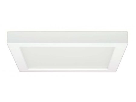 18.5w 9-in Flush Mount LED Fixture 3000K Square Shape White Finish 120v 90CRI Hot on Sale