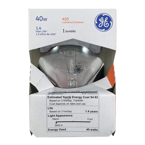 GE 40w 120V G25 Globe 410Lm 2600k Incandescent Bulb Discount