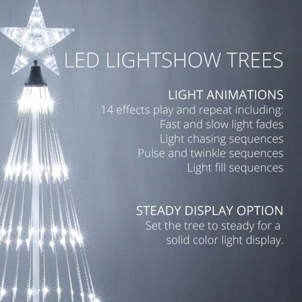 4-ft. Cool White LED Animated Outdoor Lightshow Christmas Tree For Sale