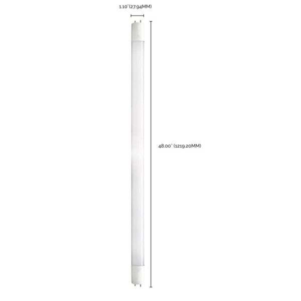 25Pk - Satco 14W 48in T8 LED Tube 3000K 1700LM G13 Base Ballast Bypass Supply