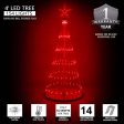 4-ft. Red LED Animated Outdoor Lightshow Christmas Tree For Sale