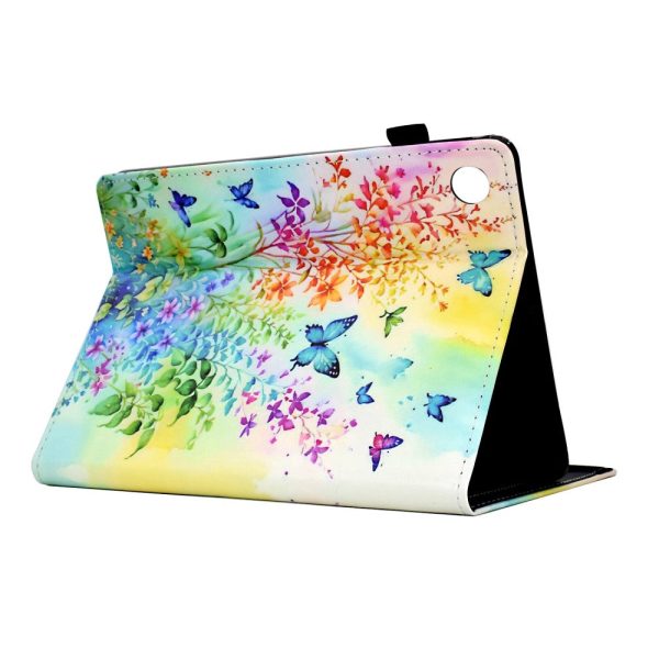 Samsung Galaxy Tab A9+ Case Pattern Printing Tablet Cover Shockproof Leather Card Holder Stand Case - Flowers And Butterflies Online Hot Sale