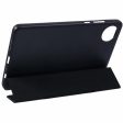 Xiaomi Redmi Pad SE 4G 8.7 inch Case Vegan Leather+Silicone Origami Stand Protective Cover - Black on Sale