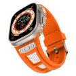 KALEBOL Apple Watch Series 49mm - 45mm - 44mm - 42mm Honeycomb Watch Band - Orange+Titanium Sale