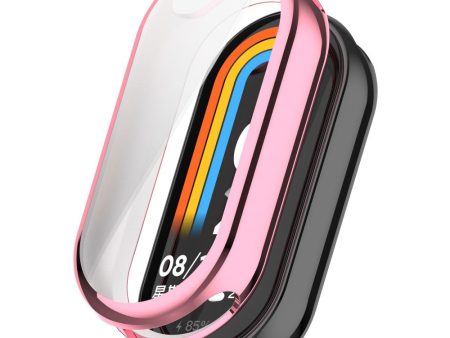 Xiaomi Smart Band 8   Mi Band 9   9 NFC Electroplating Full Protection Cover Flexible Watch Frame Case - Pink Online Sale