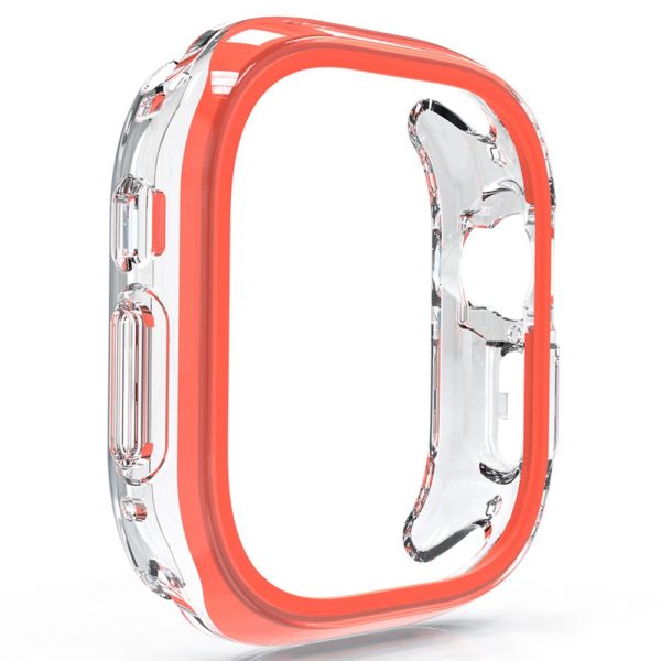 Apple Watch 7   8   9 41mm Hollow-Out Bump Resistant+Flexible Protection Cover Watch Frame Case - Orange on Sale