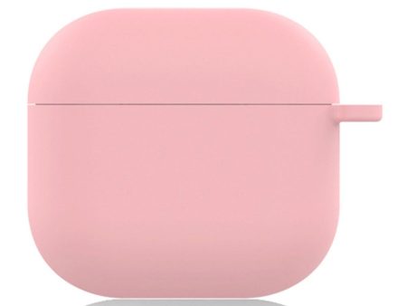 AirPods 4 Silicone Case Soft Wireless Earbud Organizer Cover Thickness 1.5mm with Carabiner - Light Pink on Sale