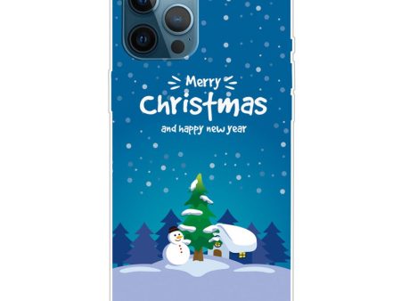 iPhone 16 Pro Max Case Christmas Pattern Printing Soft Flexible Phone Cover - Snowman and Christmas Tree Online