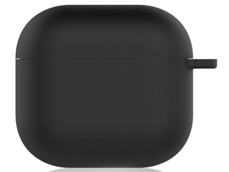 AirPods 4 Silicone Case Soft Wireless Earbud Organizer Cover Thickness 1.5mm with Carabiner - Black Online