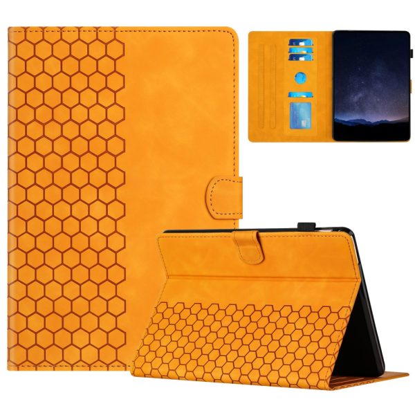 Amazon Kindle Paperwhite 4 (2018)   3 (2015)   2 (2015)   1 (2015) Case Honeycomb Printed Leather Tablet Cover with Card Slot - Yellow Online now