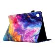 Samsung Galaxy Tab A9+ Case Pattern Printing Tablet Cover Shockproof Leather Card Holder Stand Case - Marble Pattern Hot on Sale