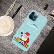 iPhone 16 Pro Max Case Christmas Pattern Printing Soft Flexible Phone Cover - Santa Gives Gift Discount