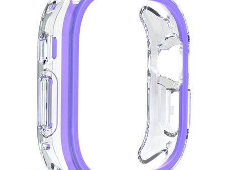 Apple Watch 7   8   9 41mm Hollow-Out Bump Resistant+Flexible Protection Cover Watch Frame Case - Purple Online now