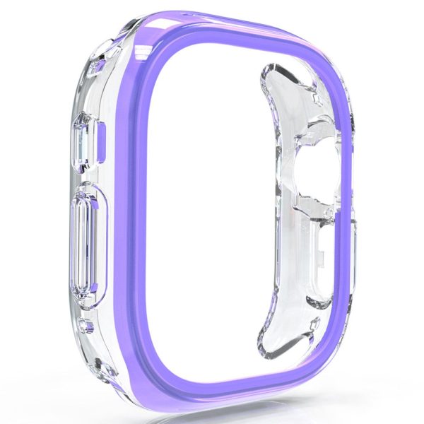 Apple Watch 7   8   9 41mm Hollow-Out Bump Resistant+Flexible Protection Cover Watch Frame Case - Purple Online now