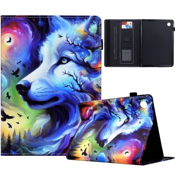 Samsung Galaxy Tab A9+ Case Pattern Printing Tablet Cover Shockproof Leather Card Holder Stand Case - Dog Supply