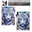 Lenovo Tab M9 TB-310FU Case Pattern Printing Tablet Cover Shockproof Leather Card Holder Stand Case - Tiger Sale