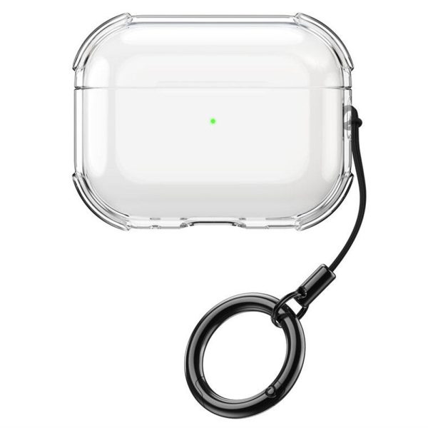 Apple AirPods 3 Case Earphone Protective Flexible Cover with Ring Strap - Transparent on Sale