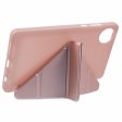 Xiaomi Redmi Pad SE 4G 8.7 inch Case Vegan Leather+Silicone Origami Stand Protective Cover - Rose Gold Sale