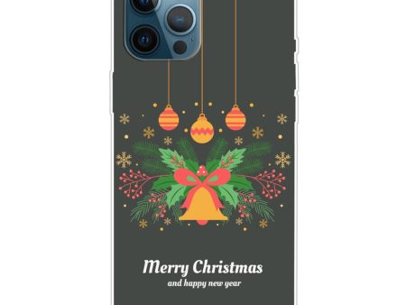 iPhone 16 Pro Max Case Christmas Pattern Printing Soft Flexible Phone Cover - Bow and Bell Discount