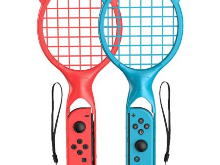 STARTRC GAMES 1 Pair ABS Tennis Racket Handle Holder with Wrist Strap Nintendo Switch Sports Games Supply