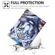 Samsung Galaxy Tab A9+ Case Pattern Printing Tablet Cover Shockproof Leather Card Holder Stand Case - Tiger Online Hot Sale