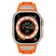 KALEBOL Apple Watch Series 49mm - 45mm - 44mm - 42mm Honeycomb Watch Band - Orange+Titanium Sale