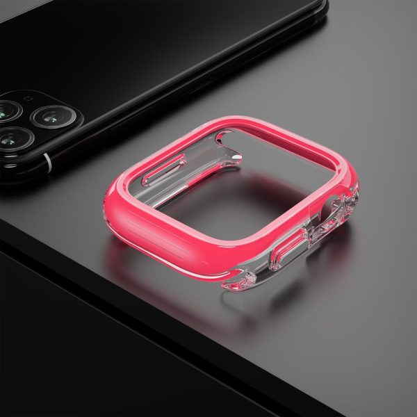 Apple Watch 7   8   9 41mm Hollow-Out Bump Resistant+Flexible Protection Cover Watch Frame Case - Rose Online Sale