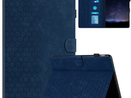 Amazon Fire HD 10 (2021)   HD 10 Plus (2021) Case Honeycomb Printed Leather Tablet Cover with Card Slot - Blue on Sale