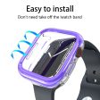 Apple Watch 7   8   9 41mm Hollow-Out Bump Resistant+Flexible Protection Cover Watch Frame Case - Purple Online now