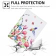 Samsung Galaxy Tab A9+ Case Pattern Printing Tablet Cover Shockproof Leather Card Holder Stand Case - Flowers And Birds on Sale