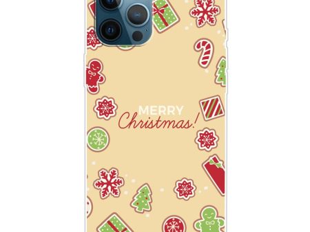 iPhone 16 Pro Max Case Christmas Pattern Printing Soft Flexible Phone Cover - Christmas Sticker Supply