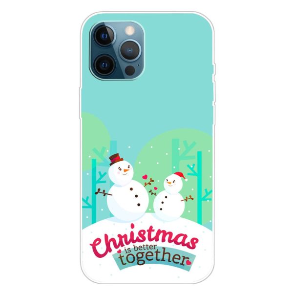 iPhone 16 Pro Max Case Christmas Pattern Printing Soft Flexible Phone Cover - Snowman For Discount