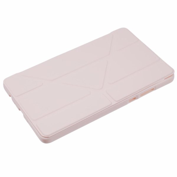 Xiaomi Redmi Pad SE 4G 8.7 inch Case Vegan Leather+Silicone Origami Stand Protective Cover - Pink Hot on Sale