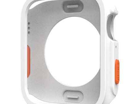 Apple Watch Series 4   5   6   SE   SE (2022) 44mm   7   8   9 45mm Drop Protection Flexible Watch Frame Case - White Online now