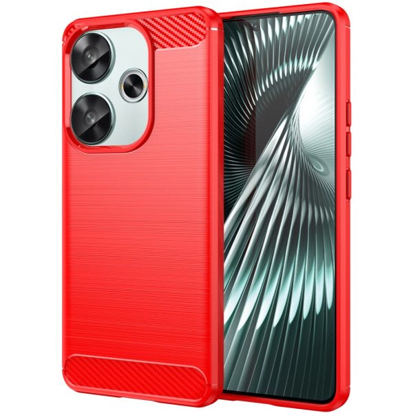 Carbon Flex Xiaomi Poco F6   Xiaomi Redmi Turbo 3 cover - Red Fashion