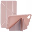 Xiaomi Redmi Pad SE 4G 8.7 inch Case Vegan Leather+Silicone Origami Stand Protective Cover - Rose Gold Sale