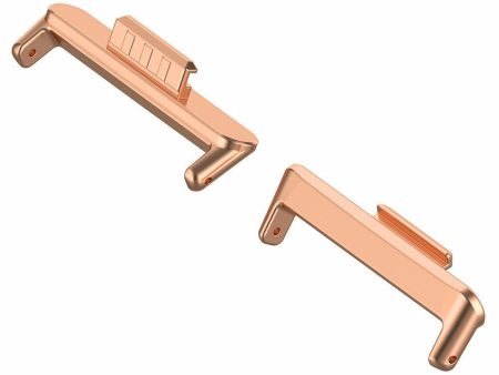 1 Pair Huawei Watch Fit 3 Watch Strap Connector 22mm Wrist Band Metal Connection Adapter - Rose Gold Hot on Sale