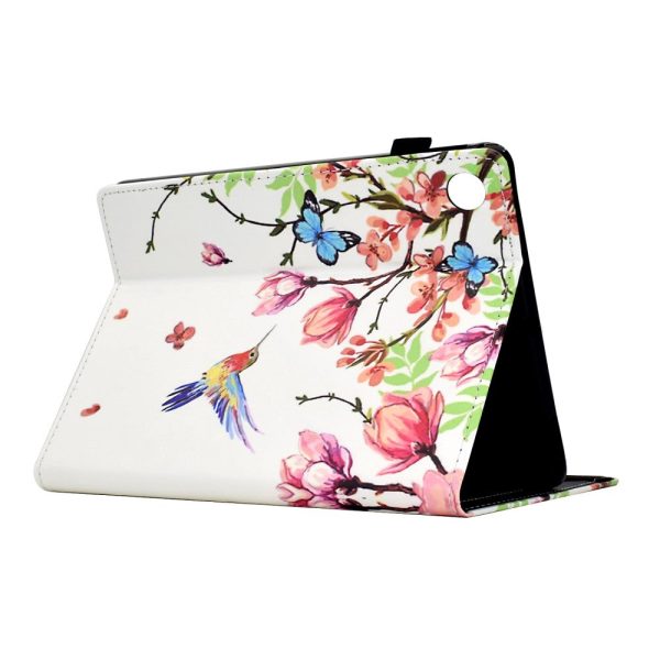 Samsung Galaxy Tab A9+ Case Pattern Printing Tablet Cover Shockproof Leather Card Holder Stand Case - Flowers And Birds on Sale