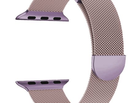 KALEBOL Apple Watch Series 49mm - 45mm - 44mm - 42mm Milanese Metal Watch Band - Pink   Purple Online