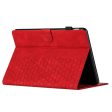 Amazon Kindle Paperwhite 4 (2018)   3 (2015)   2 (2015)   1 (2015) Case Honeycomb Printed Leather Tablet Cover with Card Slot - Red For Sale