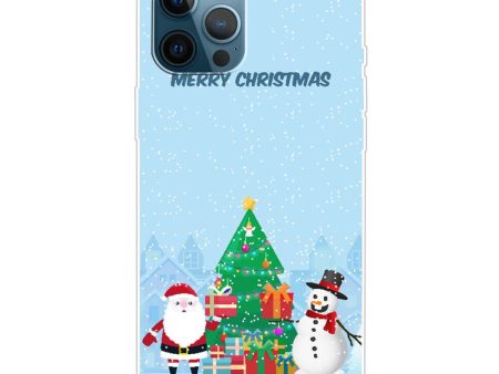 iPhone 16 Pro Max Case Christmas Pattern Printing Soft Flexible Phone Cover - Santa and Snowman For Discount