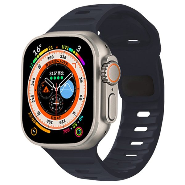 KALEBOL Apple Watch Series 41mm - 40mm - 38mm Watch Band Sports Silicone Strap - Midnight Online now